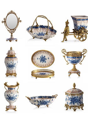 纯铜法式客厅美式欧式摆件装饰品