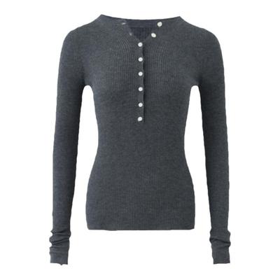 SMIIILE羊毛长袖针织衫女修身