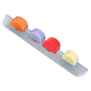 多功能裁纸刀九合一裁刀文件切纸直线曲线任意切皮料组合切刀手帐工具装饰线切邮票手工折纸彩虹刀裁布