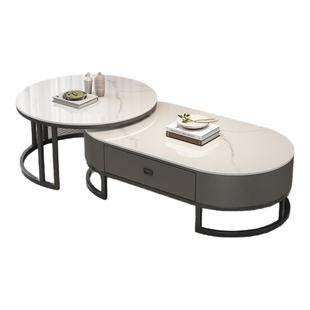 岩板茶几现代简约小户型家用客厅式2025新款高级感简易轻奢茶几桌