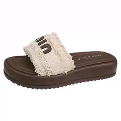 厚底拖鞋女夏外穿2026新款百搭配裙子网红时尚一字海边沙滩凉拖鞋