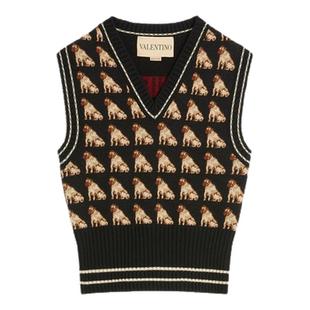 [季末优惠]华伦天奴VALENTINO女士PETIT CHARLES JACQUARD背心