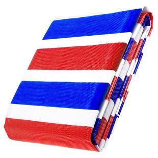 加厚彩条布三色布防雨布篷布防水防晒油布工地工程篷布围挡塑料布