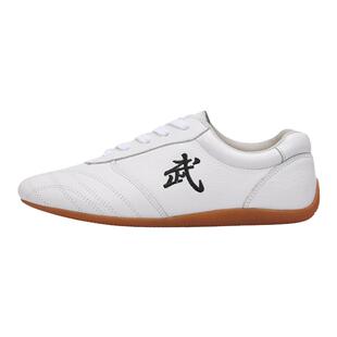 武士龙儿童武术鞋头层真牛皮牛筋底太极拳女练功鞋训练鞋太极鞋男