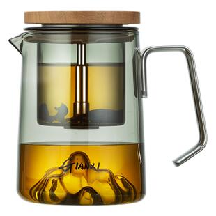 捷安玺磁吸飘逸杯泡茶壶家用观山泡茶杯高端茶水分离玻璃内胆茶具