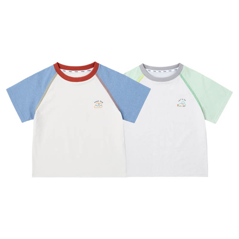 嘟嘟家儿童速干T恤 两件装 夏季短袖上衣