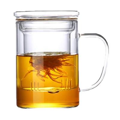 带把高硼硅玻璃泡茶杯办公杯