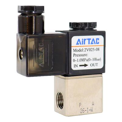 亚德客气动电磁阀2V02508-06DC24V 2V13010二通流体控制常闭水阀*