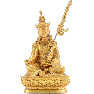 黄财神铜像 铜鎏金雕花家居客厅绿度母 莲花生 释迦牟尼雕像摆件