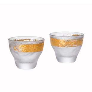 aderia日本原装进口石冢硝子玻璃清酒杯家用轻奢复古茶杯清酒杯