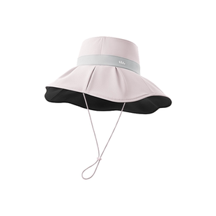 蕉下贝壳渔夫帽丝绒黑胶防晒大帽檐女款户外防紫外线遮阳太阳帽子