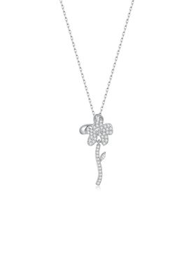 璀琳纯银花朵项链生日女生礼物