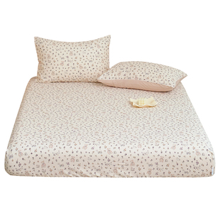 定制纯棉床笠单件100全棉床单学生宿舍1.2/1.5席梦思床垫保护套罩