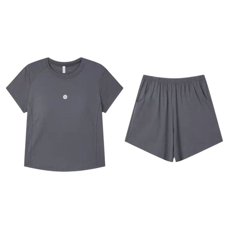 香蜜闺秀26203115女士家居服时尚可外穿睡衣带胸垫短袖短裤套装