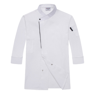 酒店高端厨师工作服七分袖纯棉饭店西餐烹饪蛋糕烘焙食堂私厨定制