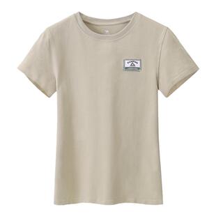 【夏日】骆驼正肩圆领T恤女式夏季棉T透气短袖休闲运动显瘦上衣