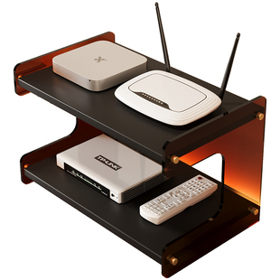 台面路由器放置架机顶盒分层收纳架电视WiFi客厅遥控器光猫收纳盒