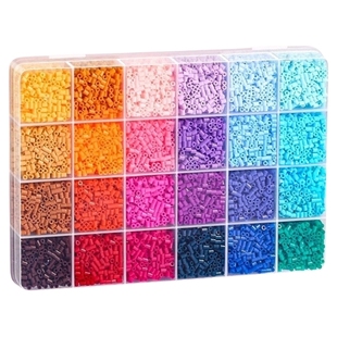 DIY拼豆套装72色2.5mm材料包盒装手工制作配件齐全便宜礼盒装熨斗