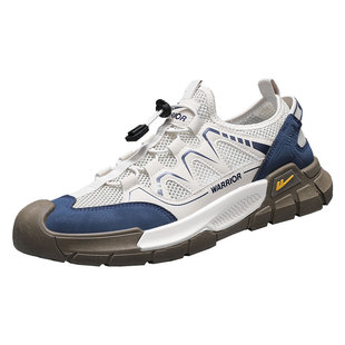 回力夏季男鞋透气网面薄款户外登山徒步运动防滑开车劳保防臭网鞋