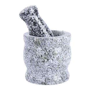 天然青石蒜臼子家用研磨器擂钵捣药罐老式原石石头蒜泥器手动带盖