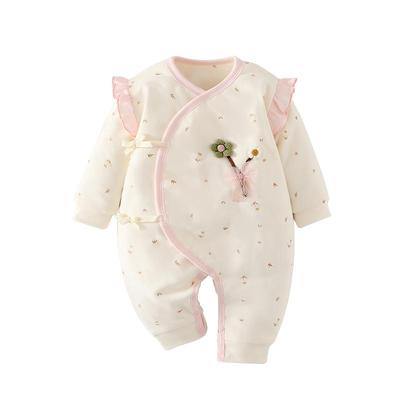 温巢新生婴儿衣服秋冬加棉连体衣