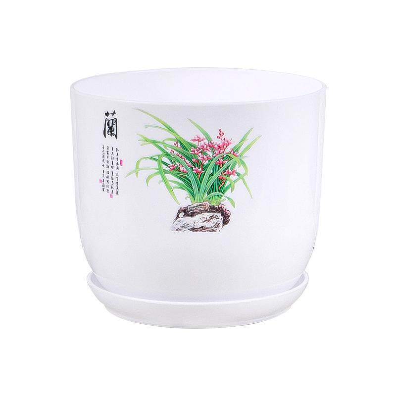 梅兰竹菊特价清仓带托盘简约创意花盆