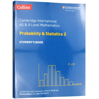 Collins AS and A Level Mathematics and Probability Statistics 2 英文原版柯林斯剑桥国际数学统计学2 学生用书进口英语英文版