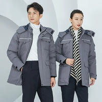 (Длинная) серая хлопчатобумажная куртка