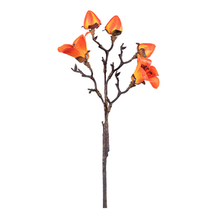 单支假花仿真红色木棉花绢花攀枝花玉兰干花客厅插花婚庆花艺装饰