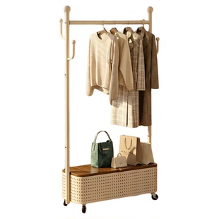 简易衣帽架可移动晾衣架落地室内客厅挂衣架子家用卧室衣服收纳架