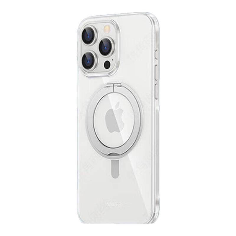 Anker安克苹果iphone15promax磨砂款手机壳磁吸充电带旋转支架壳SGS认证防摔iphone16promax
