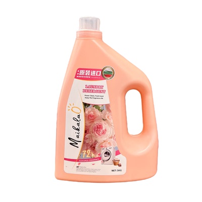 意大利麦卡洛玫瑰留香洁净洗衣液大桶家庭装5kg*3瓶/箱 抑菌去污