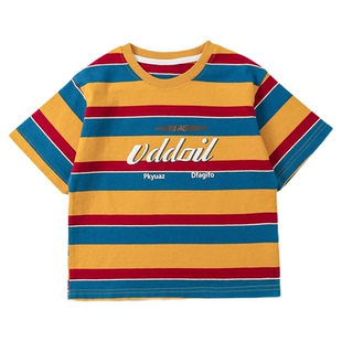 男童短袖T恤纯棉2026夏装新款儿童中大童男孩夏季印花半袖上衣潮