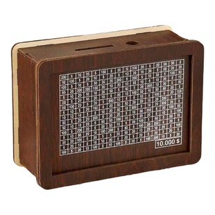 木质存钱罐只进不出纸币硬币都可存放摆件男女高级感创意生日礼物