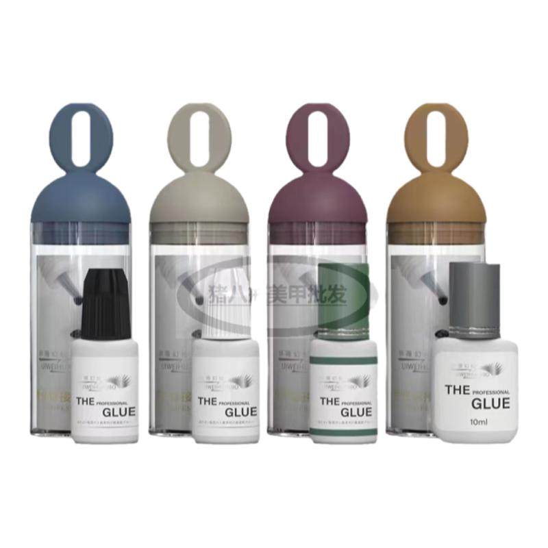 醉薇幻柏睫毛胶水软态黑胶秒干持久低味低刺激美睫白绿黑盖深灰盖