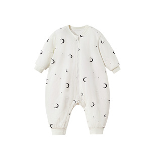 儿童连体睡衣冬季宝宝夹棉睡袋女童家居服加厚棉服男童连体衣冬装