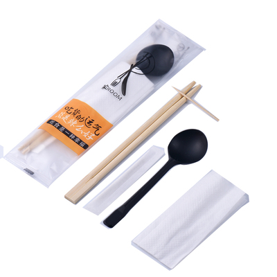 外卖商用竹筷餐具四件套惠民