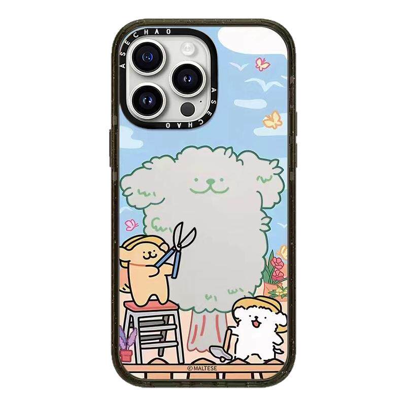 CASETiFiY联名线条小狗17pro适用于iPhone16promax苹果15plus手机壳可爱14磁吸13卡通12日韩风华强北平替潮女