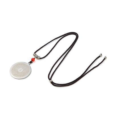 结缘项链圆形楞严咒钛钢