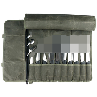 厨师包油蜡帆布厨房刀具主厨工具包便携大容量折叠防刮厨具收纳包