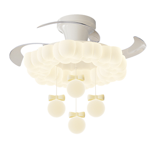 2026新款餐厅灯儿童房间灯法式奶油风风扇灯意式现代简约全屋灯具