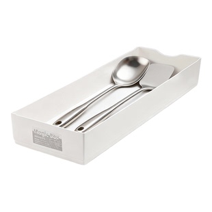 厨房抽屉收纳分隔盒橱柜白色内置锅铲筷子餐具整理盒子分格神器