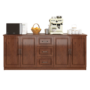 餐边柜实木家用厨房客厅碗柜收纳柜餐厅储物柜现代简约橱柜茶水柜