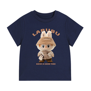 NYZK拉布布男童短袖T恤纯棉2026新款夏装卡通中大童儿童女童上衣