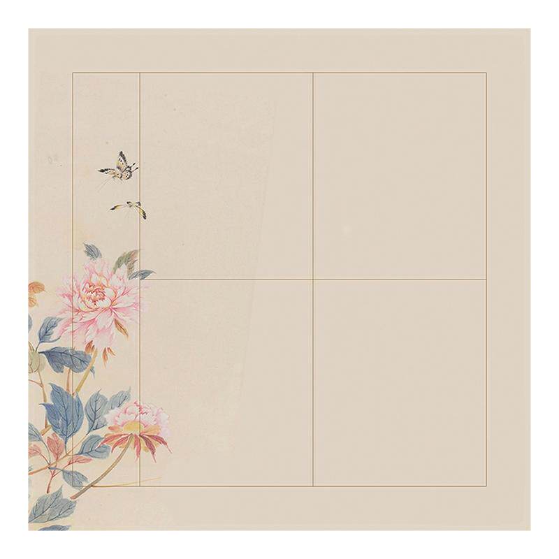 宣艺斋四言吉语微喷蜡染瓦当宣纸对联纸空白半生熟四尺四开毛笔练习书法考级四字带落款学生作品比赛专用宣纸