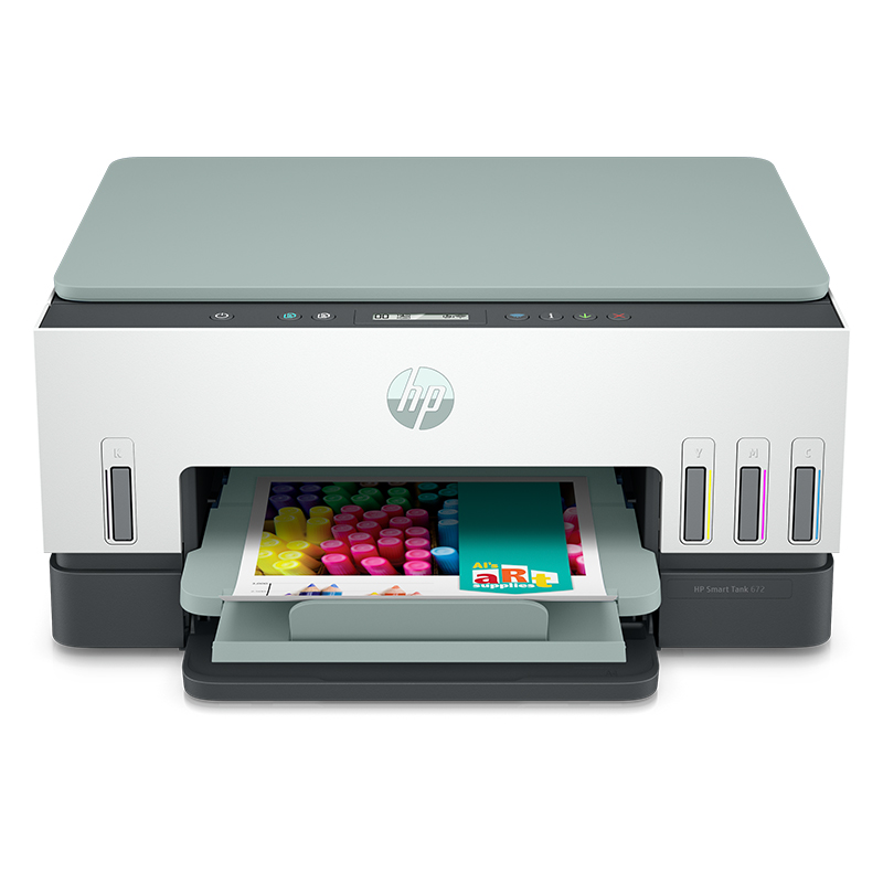 惠普tank672自动双面打印机彩色家用小型可连手机办公专用复印扫描一体机墨仓式连供喷墨无线A4照片596单面