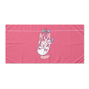 仙子伊布日月火水伊布家族宝可梦浴巾毛巾男女儿童成人洗澡吸水巾