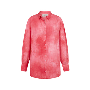 Cortana衬衫真丝冷染长袖西装领百搭女士衬衫上衣Lupita