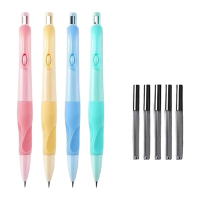 海豚正姿铅笔自动铅笔小学生用2.0不断芯自带卷笔刀的自动笔儿童一年级初学者二年级端正握姿粗杆胖胖铅笔