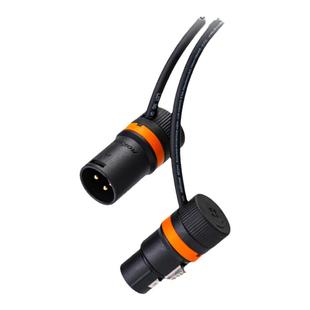 罗科斯通弯头卡侬话筒线直角镀金跳线广播FX3相机卡农公母线15cm